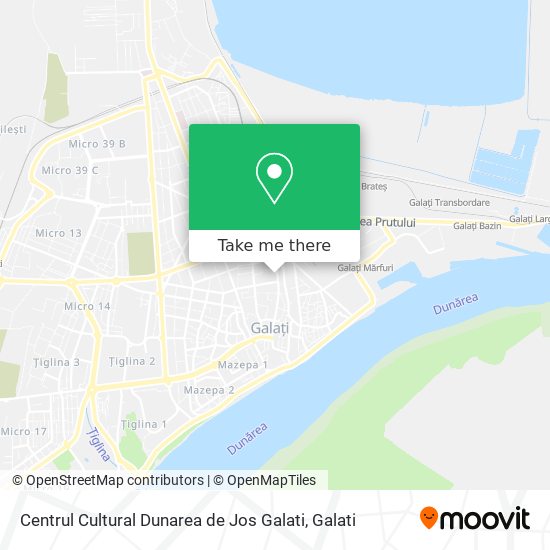 Centrul Cultural Dunarea de Jos Galati map