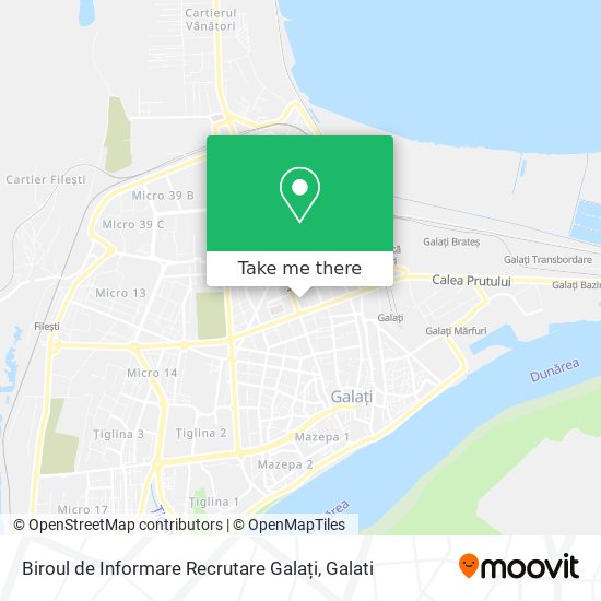Biroul de Informare Recrutare Galați map