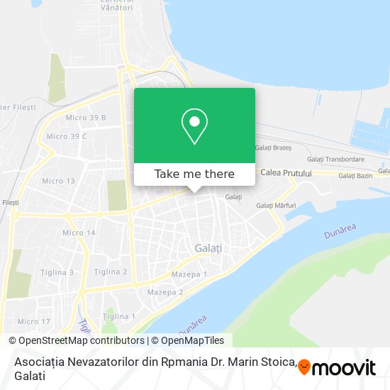 Asociația Nevazatorilor din Rpmania Dr. Marin Stoica map