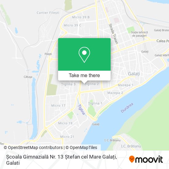 Școala Gimnazială Nr. 13 Ștefan cel Mare Galați map