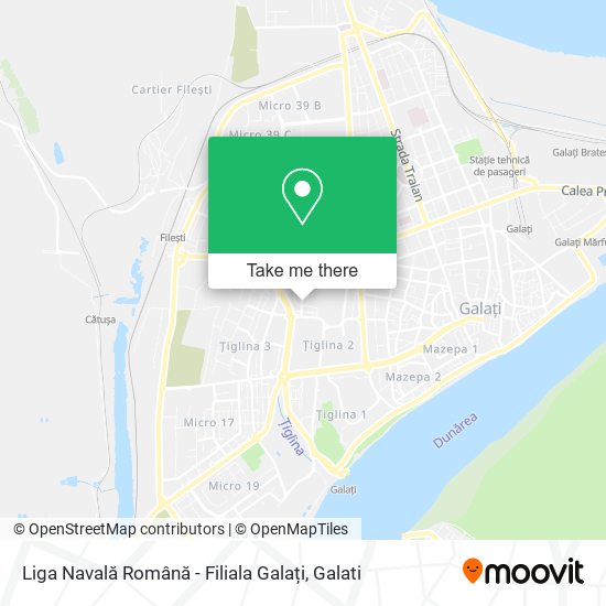 Liga Navală Română - Filiala Galați map