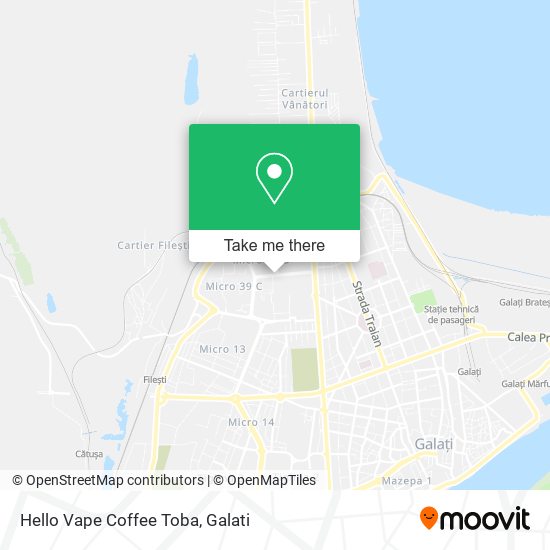 Hello Vape Coffee Toba map