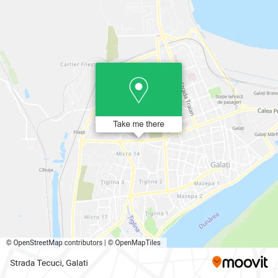 Strada Tecuci map