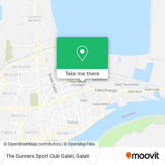 The Gunners Sport Club Galati map