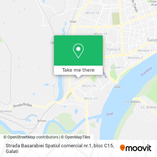 Strada Basarabiei Spatiul comercial nr.1, bloc C15 map