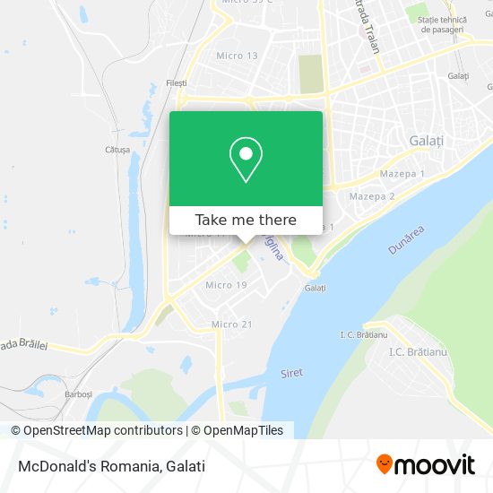 McDonald's Romania map