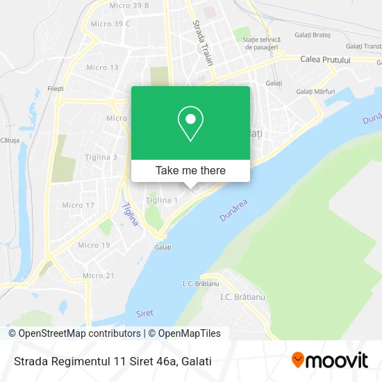 Strada Regimentul 11 Siret 46a map