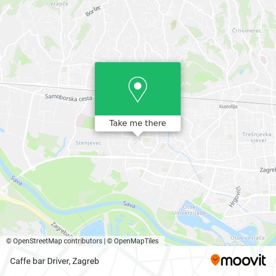 Caffe bar Driver map