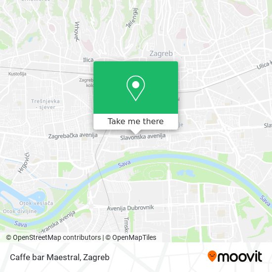 Caffe bar Maestral map
