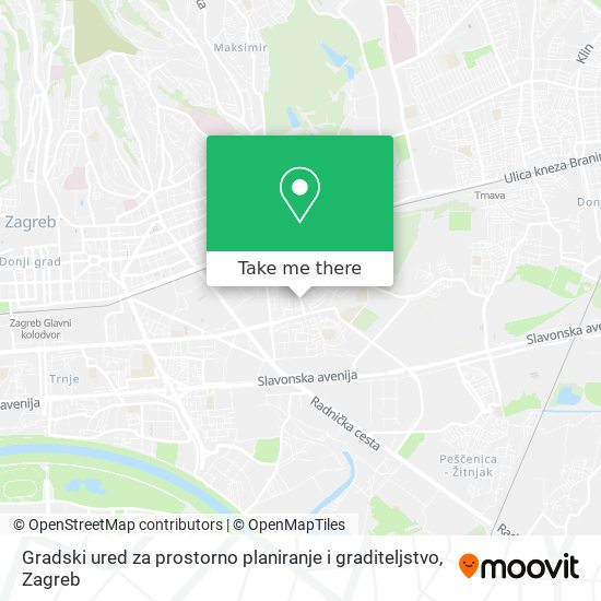 Gradski ured za prostorno planiranje i graditeljstvo map