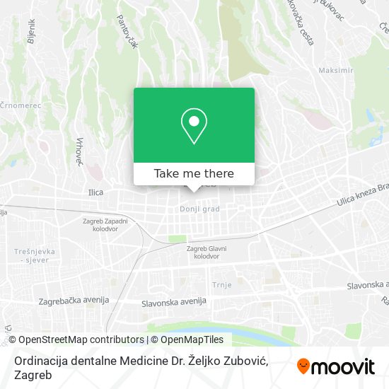 Ordinacija dentalne Medicine Dr. Željko Zubović map