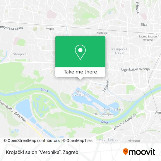 Krojački salon "Veronika" map