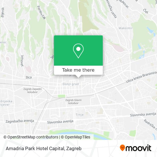 Amadria Park Hotel Capital map