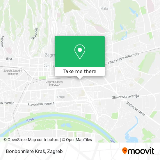Bonbonnière Kraš map