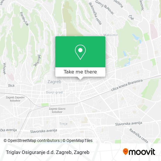 Triglav Osiguranje d.d. Zagreb map