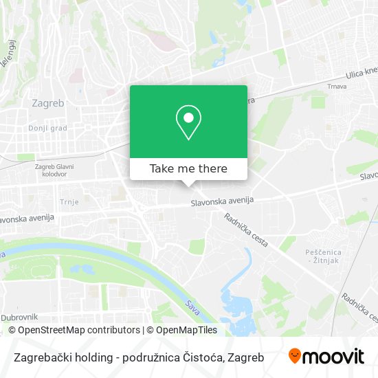 Zagrebački holding - podružnica Čistoća map