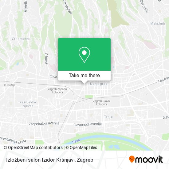 Izložbeni salon Izidor Kršnjavi map