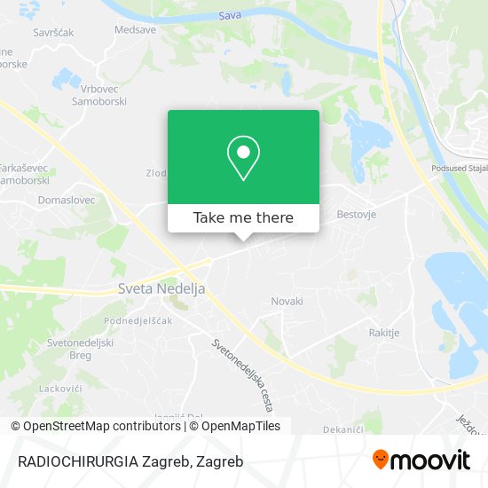 RADIOCHIRURGIA Zagreb map