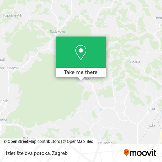 Izletište dva potoka map