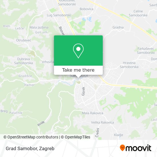 Grad Samobor map