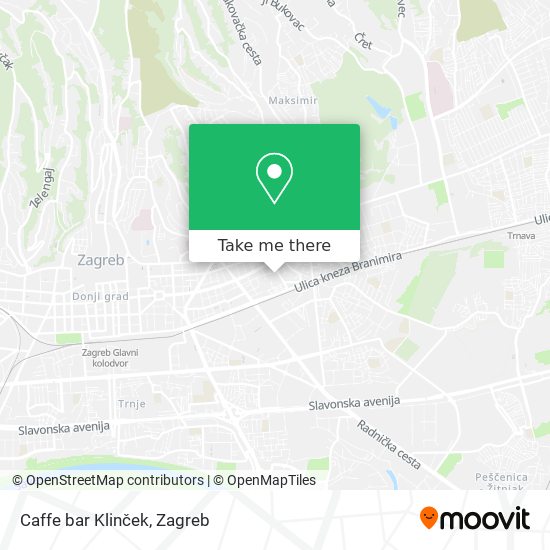 Caffe bar Klinček map