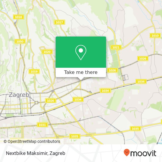 Nextbike Maksimir map