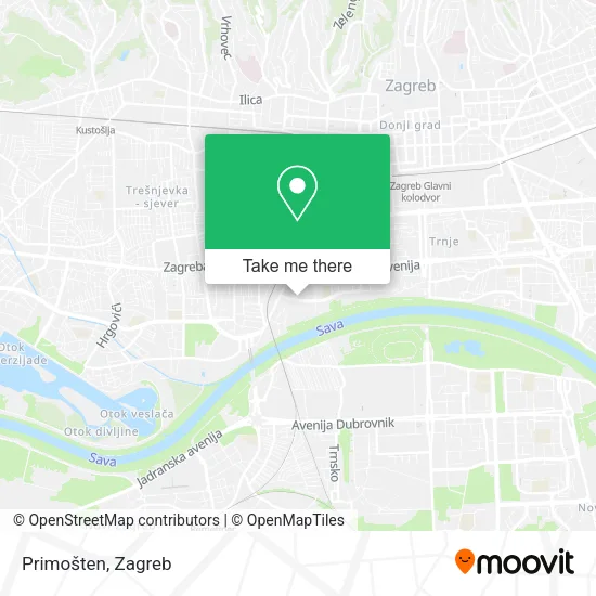 Primošten map