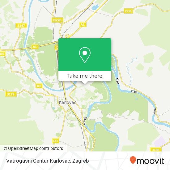 Vatrogasni Centar Karlovac map