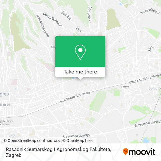 Rasadnik Šumarskog I Agronomskog Fakulteta map