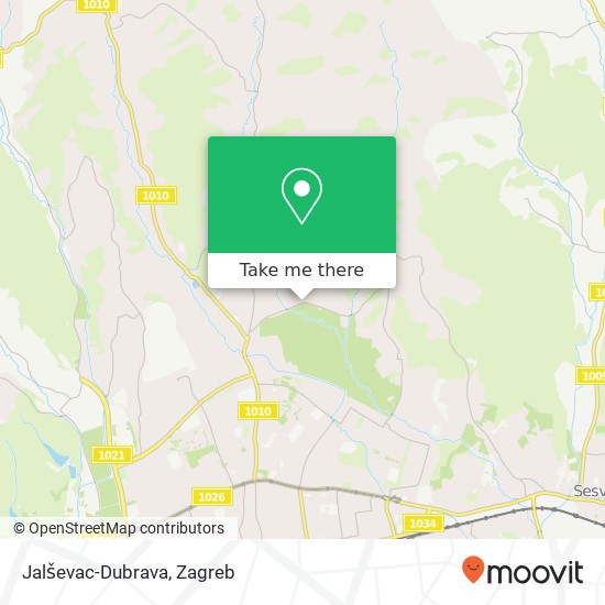 Jalševac-Dubrava map
