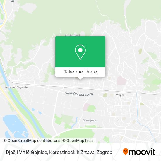 Dječji Vrtić Gajnice, Kerestinečkih Žrtava map