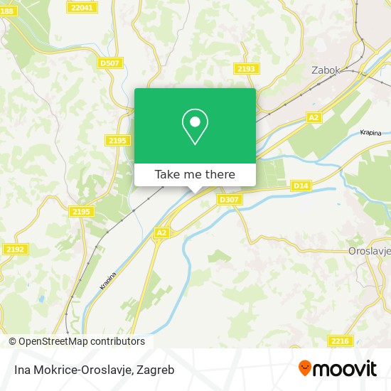 Ina Mokrice-Oroslavje map