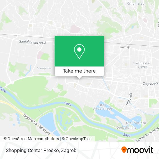Shopping Centar Prečko map
