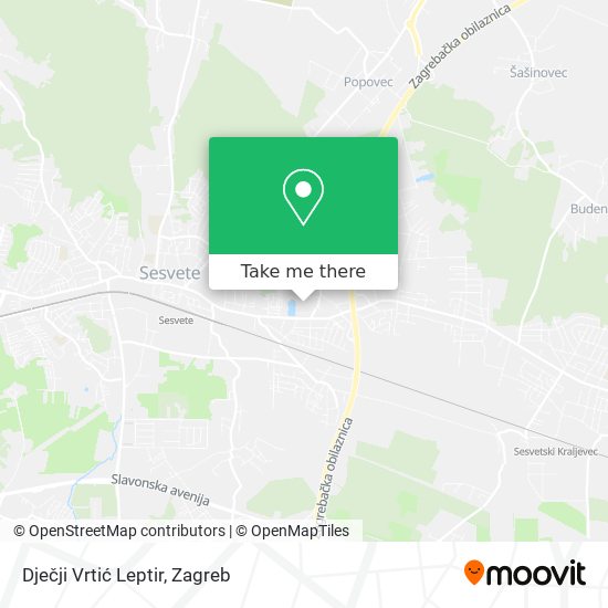 Dječji Vrtić Leptir map