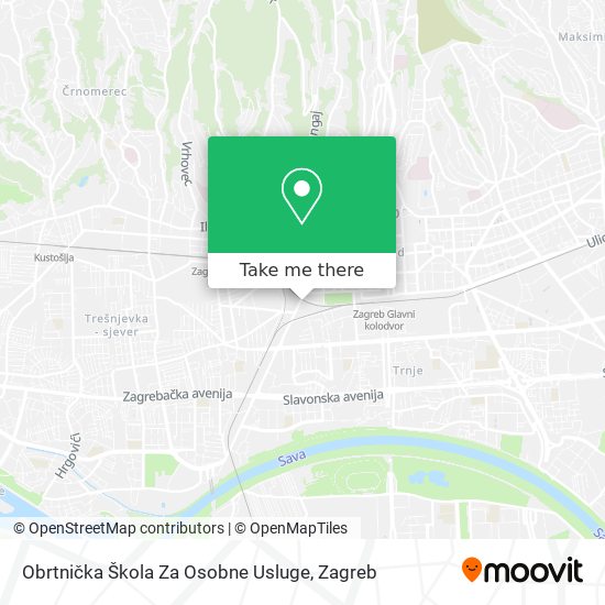 Obrtnička Škola Za Osobne Usluge map