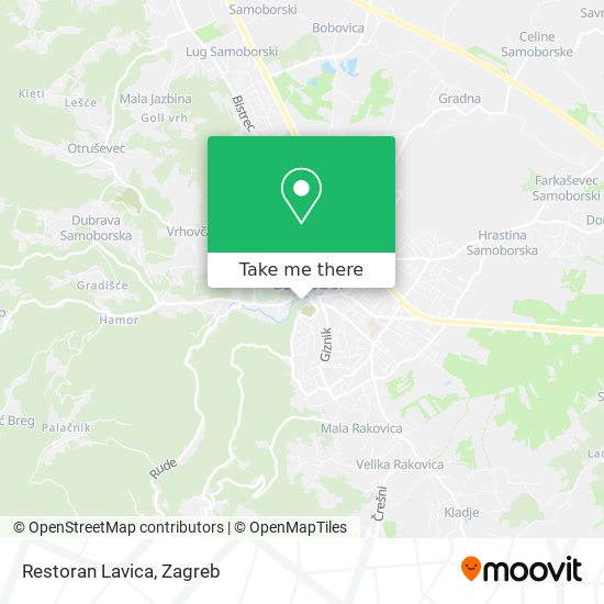 Restoran Lavica map