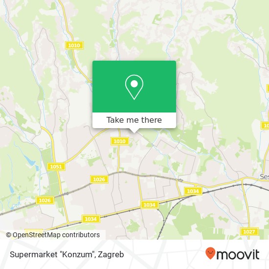 Supermarket "Konzum" map