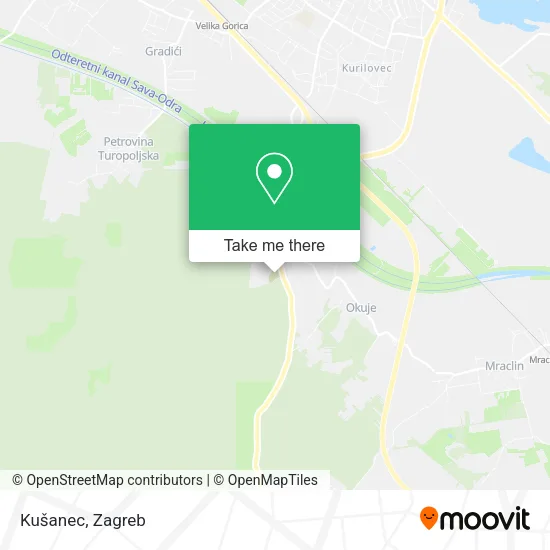 Kušanec map
