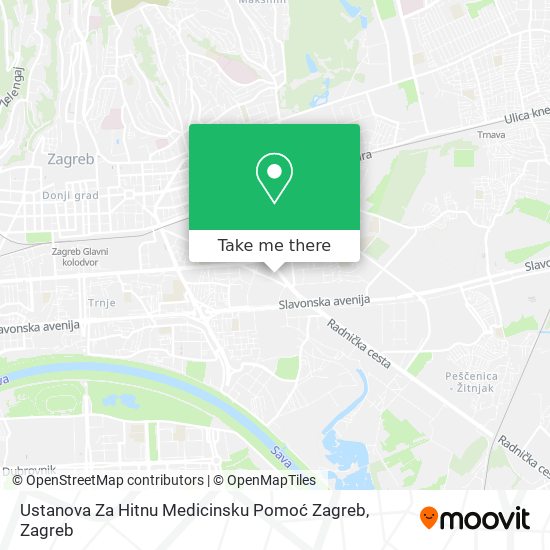 Ustanova Za Hitnu Medicinsku Pomoć Zagreb map