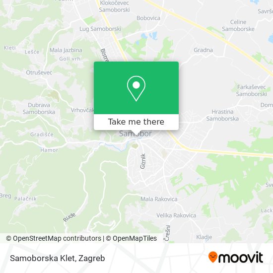 Samoborska Klet map