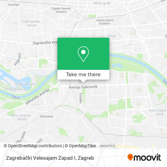 Zagrebački Velesajam Zapad I map