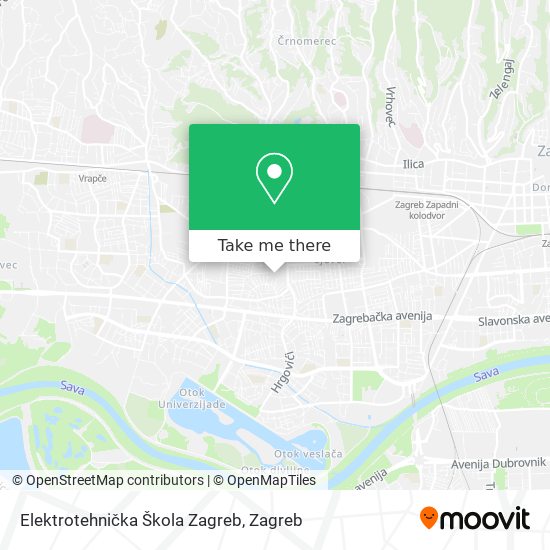 Elektrotehnička Škola Zagreb map