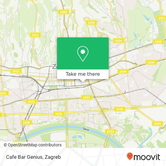 Cafe Bar Genius map
