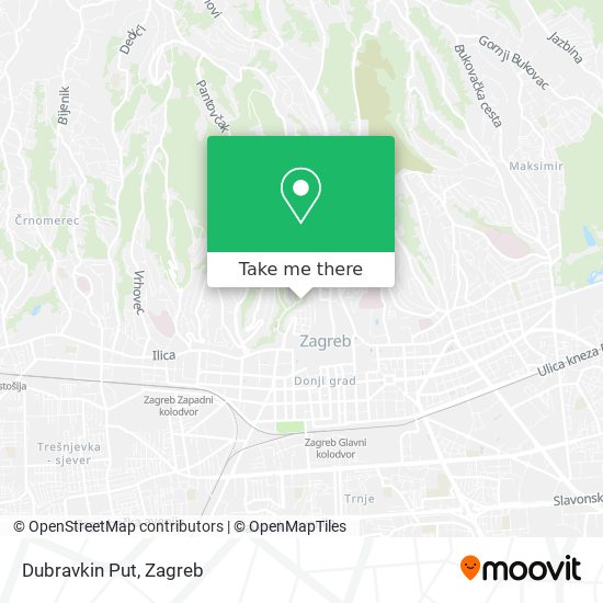 Dubravkin Put map