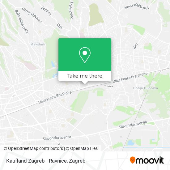 Kaufland Zagreb - Ravnice map