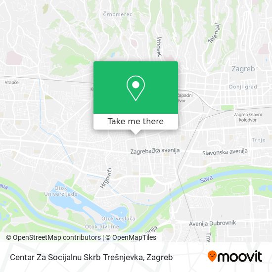 Centar Za Socijalnu Skrb Trešnjevka map