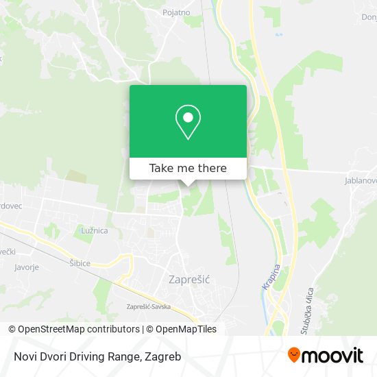 Novi Dvori Driving Range map