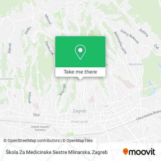Škola Za Medicinske Sestre Mlinarska map