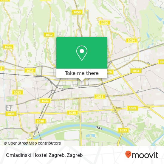 Omladinski Hostel Zagreb map