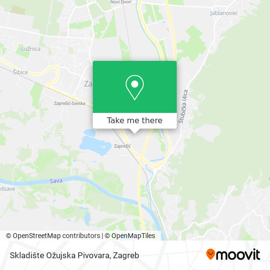 Skladište Ožujska Pivovara map